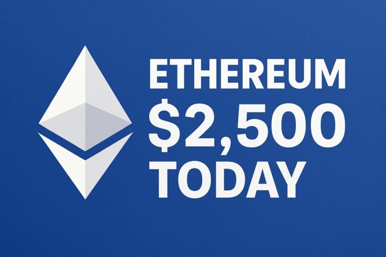 Ethereum (ETH) has touched $2,500 today